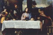 TIZIANO Vecellio The meal in Emmaus painting
